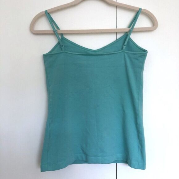 Lilly Pulitzer Cami Tank Top Floral Appliqué Teal Size S - Picture 4 of 4